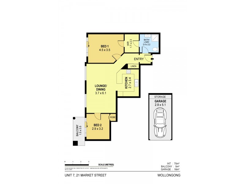 7/21 Market Street, Wollongong NSW 2500 Floorplan