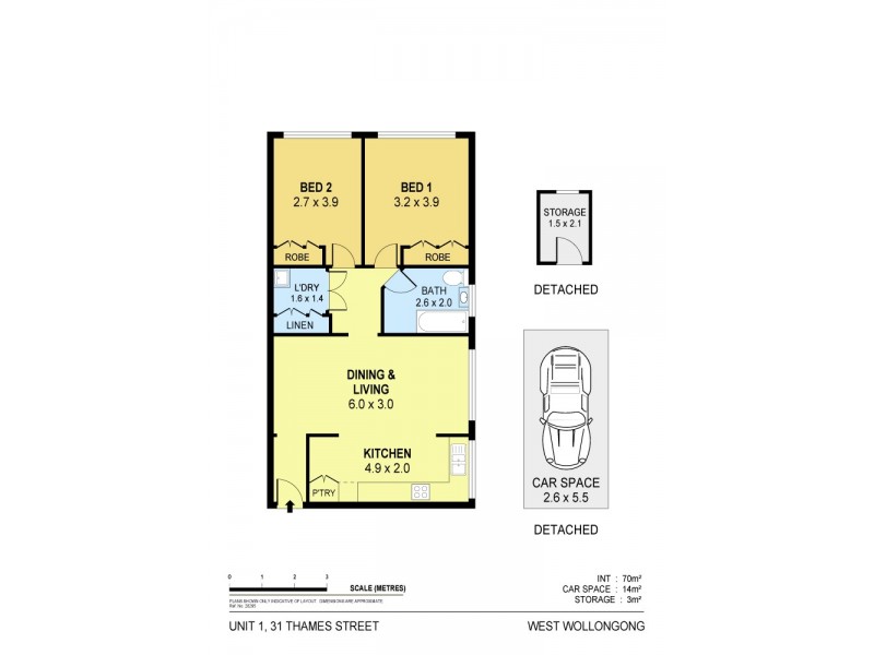 1/31 Thames Street, West Wollongong NSW 2500 Floorplan