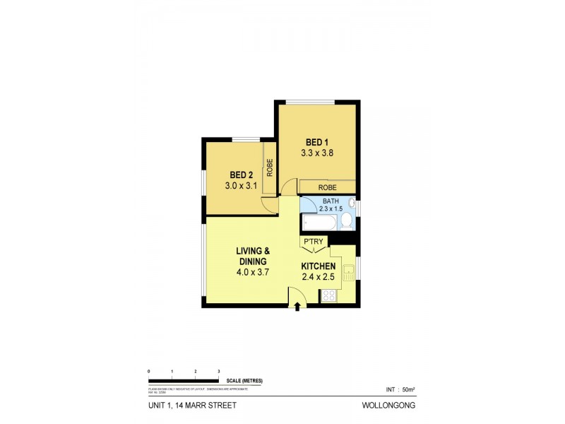 1/14 Marr Street, Wollongong NSW 2500 Floorplan