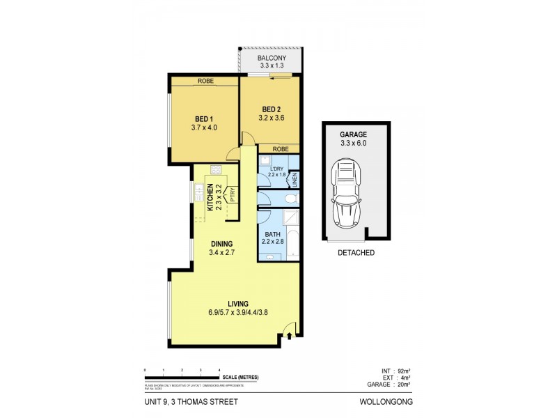 9/3 Thomas Street, Wollongong NSW 2500 Floorplan