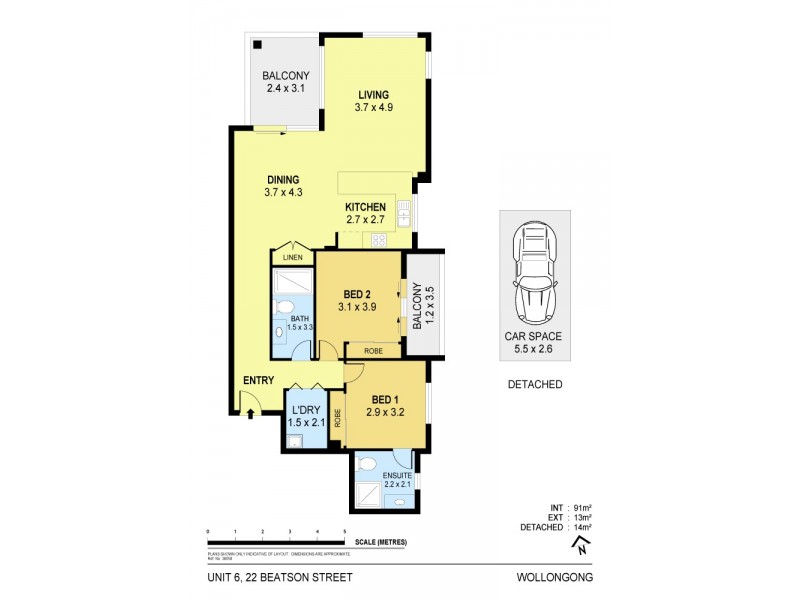 6/22 Beatson Street, Wollongong NSW 2500 Floorplan