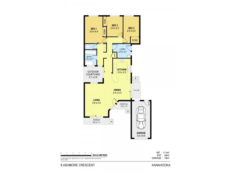 8 Ashmore Crescent, Kanahooka NSW 2530 Floorplan