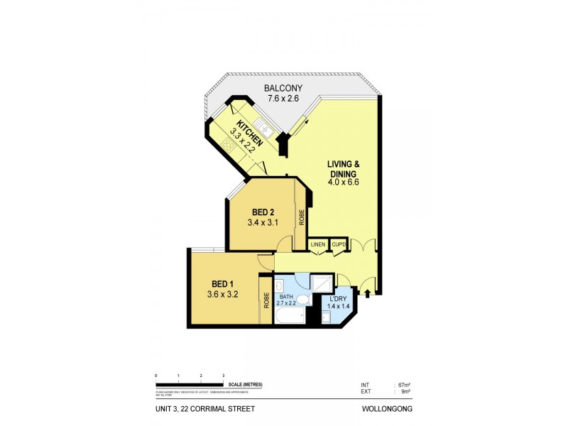 3/22 Corrimal Street, Wollongong NSW 2500 Floorplan