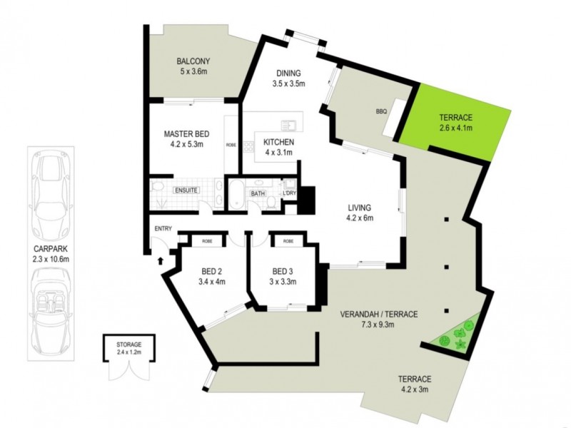 451 Gregory Tce, Spring Hill QLD 4000 Floorplan