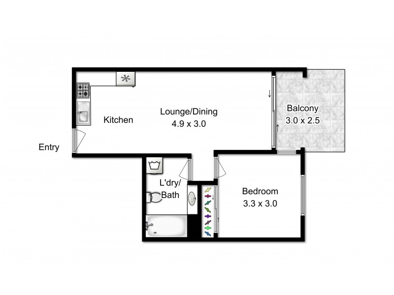 L5/455 Brunswick St, Fortitude Valley QLD 4006 Floorplan