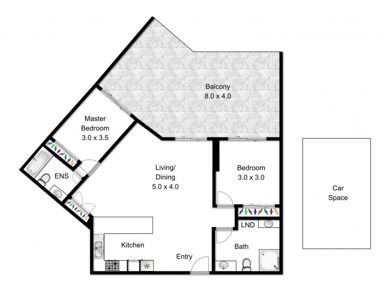L6F/41 Gotha St, Fortitude Valley QLD 4006 Floorplan