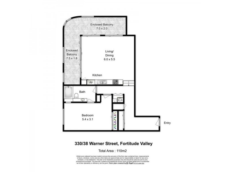 L4/38 Warner St, Fortitude Valley QLD 4006 Floorplan