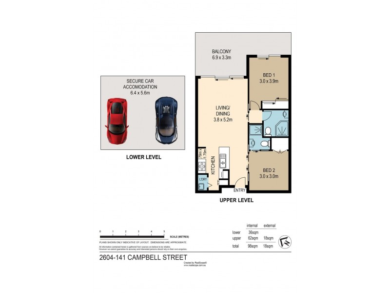 2604/141 Campbell St, Bowen Hills QLD 4006 Floorplan