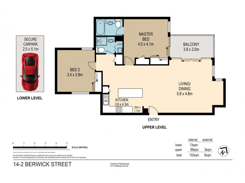 14/2 Berwick St, Fortitude Valley QLD 4006 Floorplan