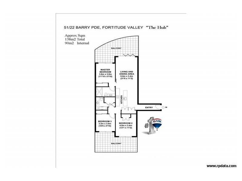 22 Barry Pde, Fortitude Valley QLD 4006 Floorplan