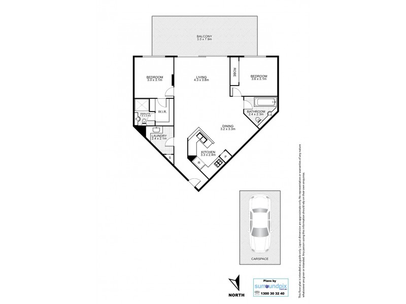 L2/100 Bowen Tce, Fortitude Valley QLD 4006 Floorplan