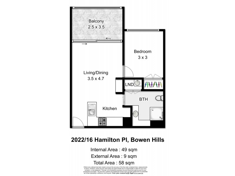 L3/41 Gotha Street, Fortitude Valley QLD 4006 Floorplan