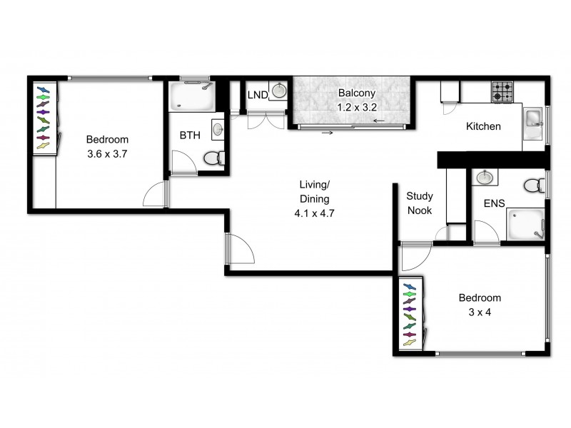 L23/35 Campbell St, Bowen Hills QLD 4006 Floorplan