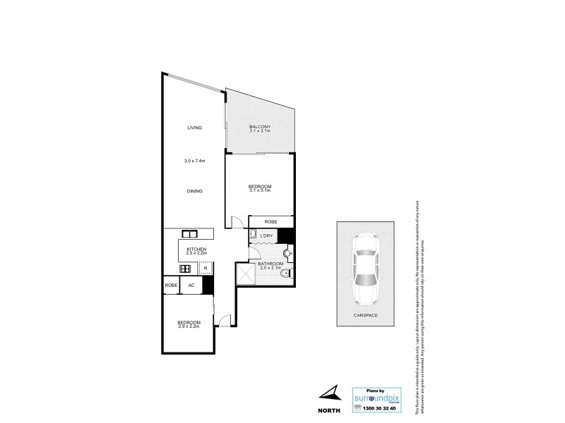 L3/22  Barry Pde, Fortitude Valley QLD 4006 Floorplan