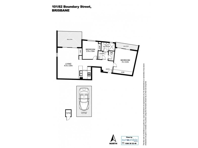 82 Boundary Street, Brisbane QLD 4000 Floorplan