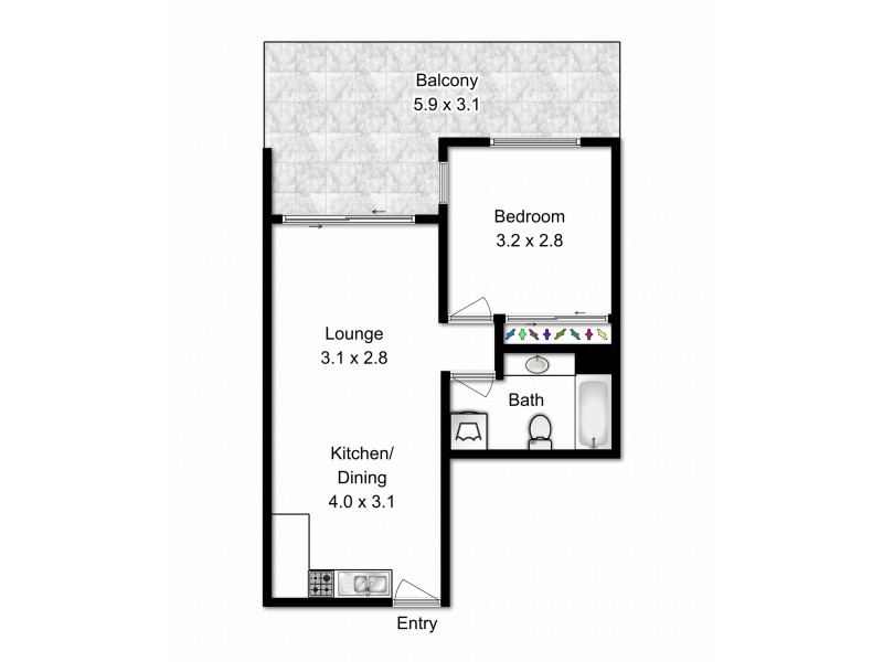 455 Brunswick St, Fortitude Valley QLD 4006 Floorplan