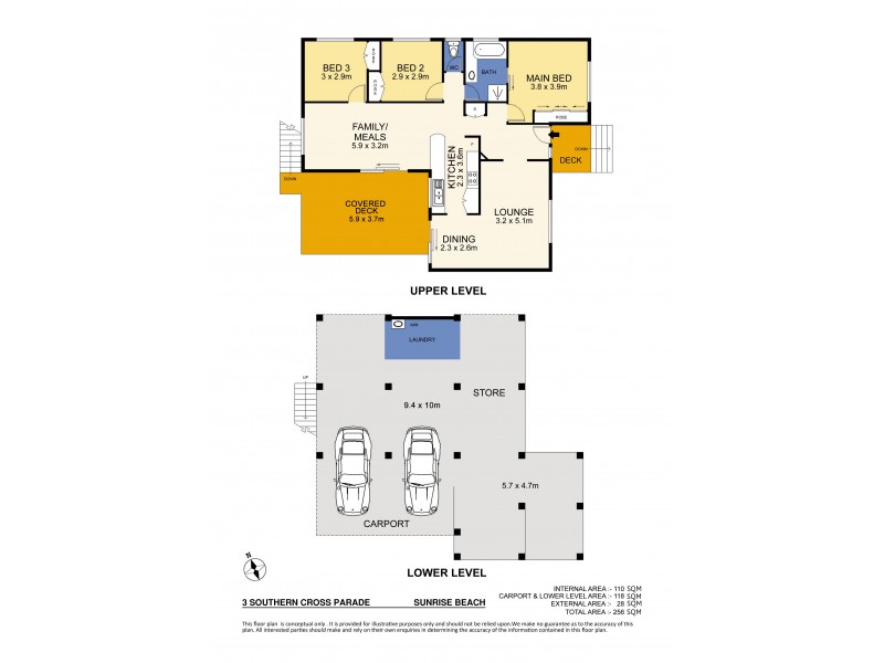 3 Southern Cross Parade, Sunrise Beach QLD 4567 Floorplan