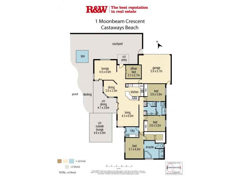 1 Moonbeam Crescent, Castaways Beach QLD 4567 Floorplan