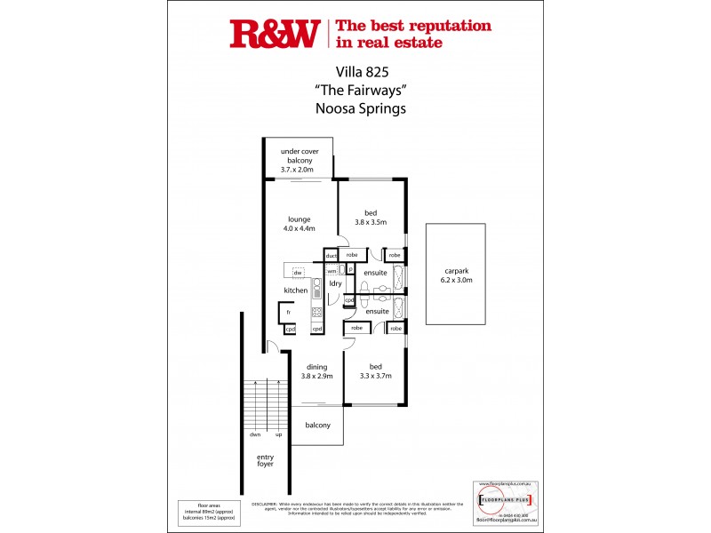 825/100 Resort Drive, Noosa Springs QLD 4567 Floorplan