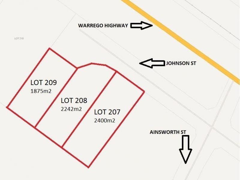 Lots 207, 208 & Johnson Street, Chinchilla QLD 4413