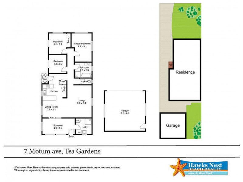 7 Motum Avenue, Tea Gardens NSW 2324 Floorplan