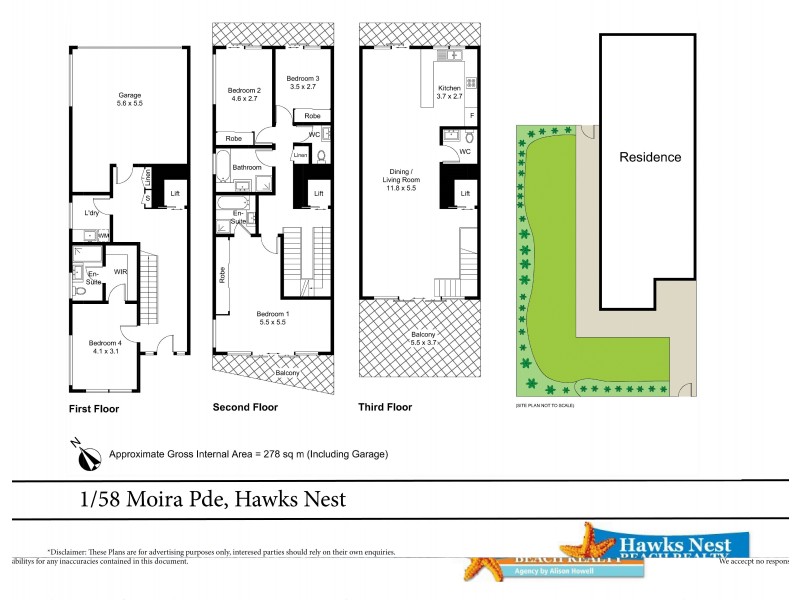 1/58 Moira Parade, Hawks Nest NSW 2324 Floorplan