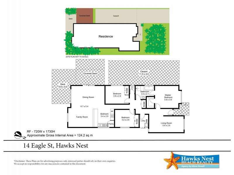 14 Eagle Avenue, Hawks Nest NSW 2324 Floorplan