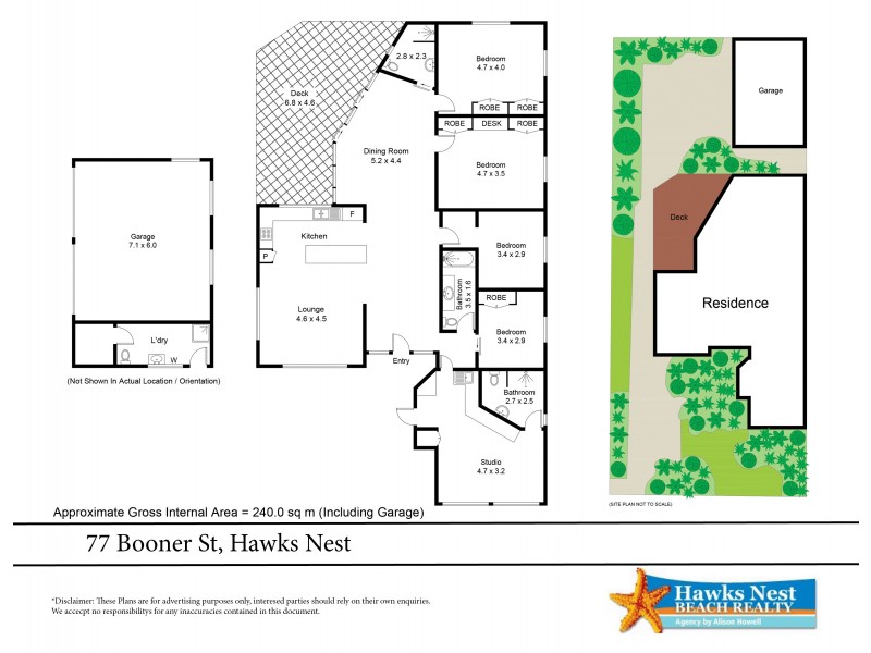 77 Booner Street, Hawks Nest NSW 2324 Floorplan