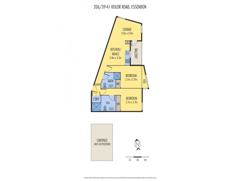 206/55 Collins Street, Essendon VIC 3040 Floorplan