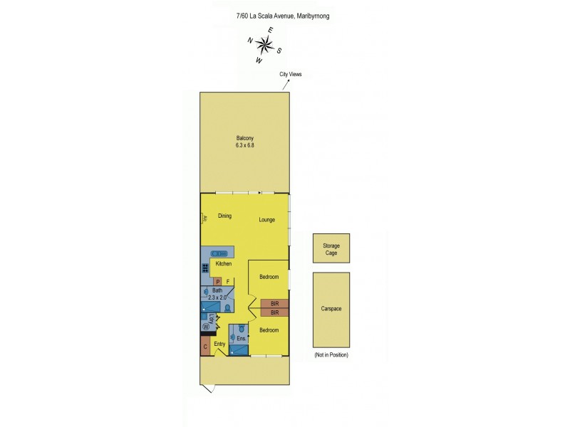 7/60 La Scala Avenue, Maribyrnong VIC 3032 Floorplan