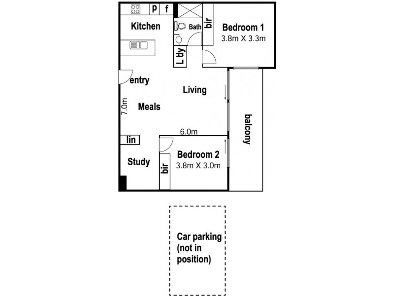 606/72 Altona Street, Kensington VIC 3031 Floorplan