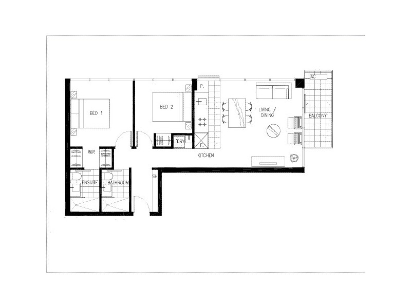107/97 Flemington Road, North Melbourne VIC 3051 Floorplan