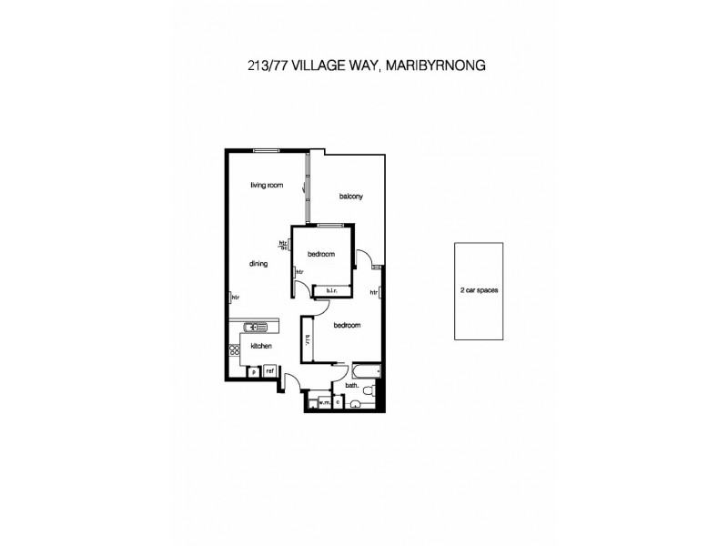 213/77 Village Way, Maribyrnong VIC 3032 Floorplan