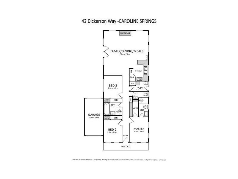 42 Dickerson Way, Caroline Springs VIC 3023 Floorplan