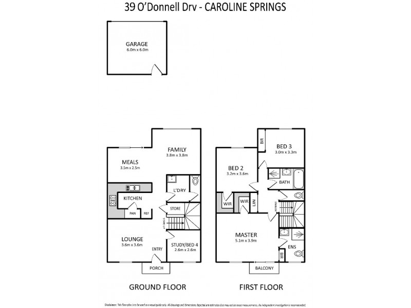 39 O’Donnell Drive, Caroline Springs VIC 3023 Floorplan