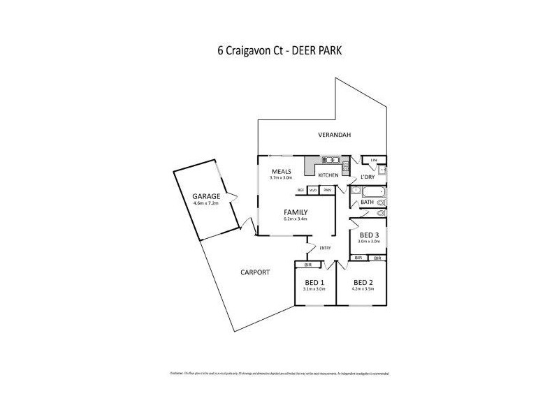 6 Craigavon Court, Deer Park VIC 3023 Floorplan