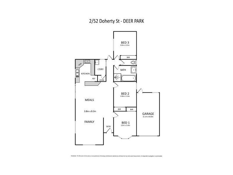 2/52 Doherty Street, Deer Park VIC 3023 Floorplan