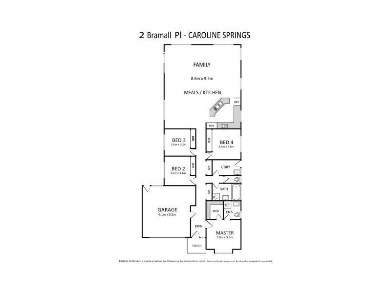 2 Bramall Place, Caroline Springs VIC 3023 Floorplan