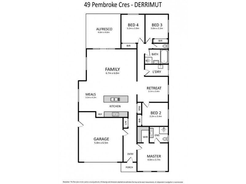 49 Pembroke Crescent, Derrimut VIC 3030 Floorplan