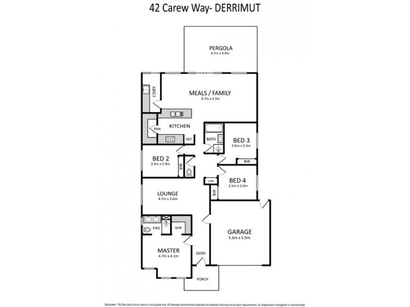 42 Carew Way, Derrimut VIC 3030 Floorplan