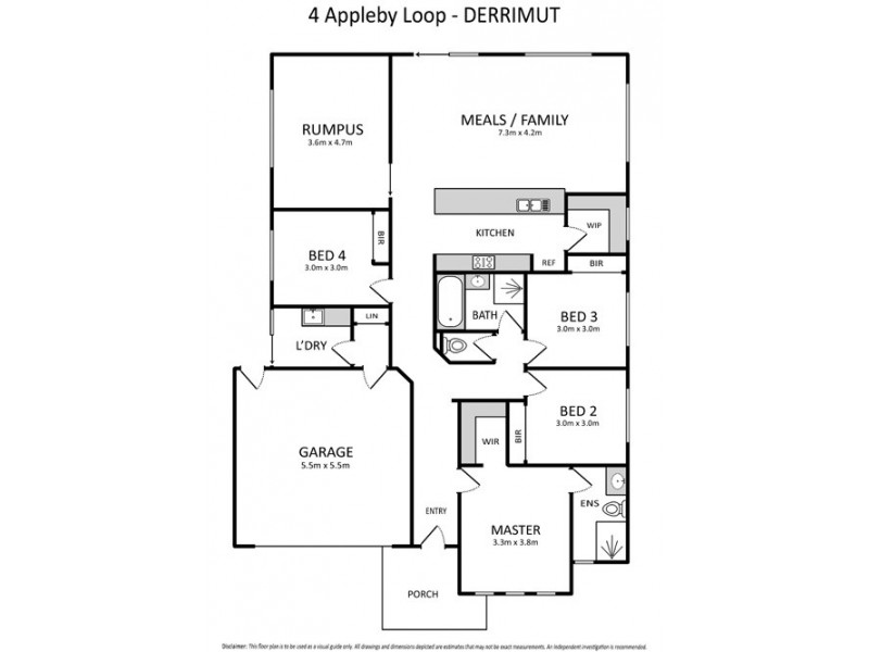 4 Appleby Loop, Derrimut VIC 3030 Floorplan