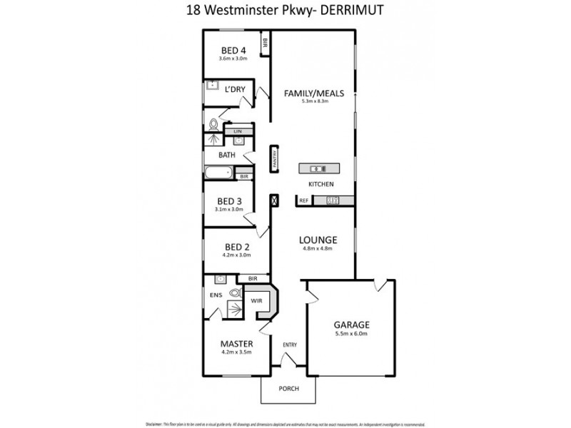 18 Westminster Parkway, Derrimut VIC 3030 Floorplan