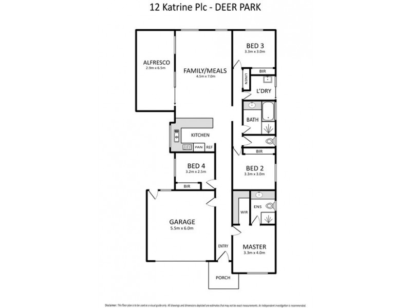 12 Katrine Place, Deer Park VIC 3023 Floorplan