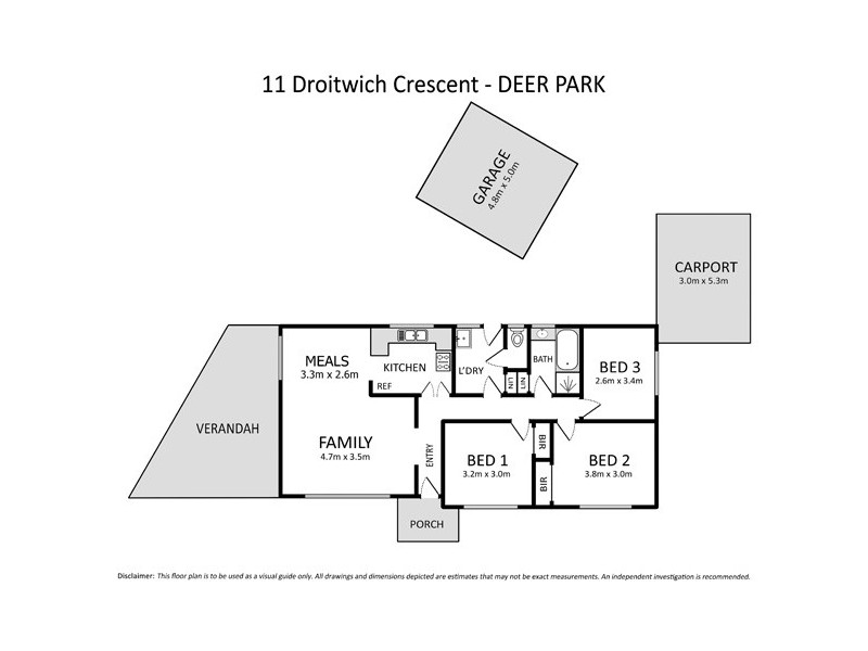 11 Droitwich Crescent, Deer Park VIC 3023 Floorplan
