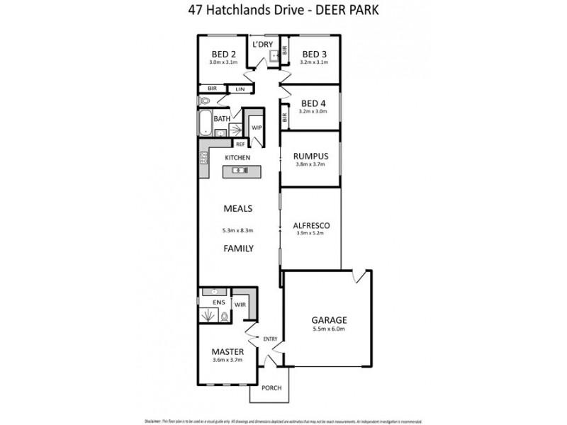 47 Hatchlands Drive, Deer Park VIC 3023 Floorplan