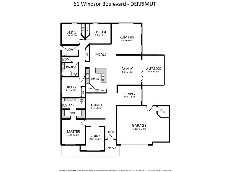 61 Windsor Boulevard, Derrimut VIC 3030 Floorplan