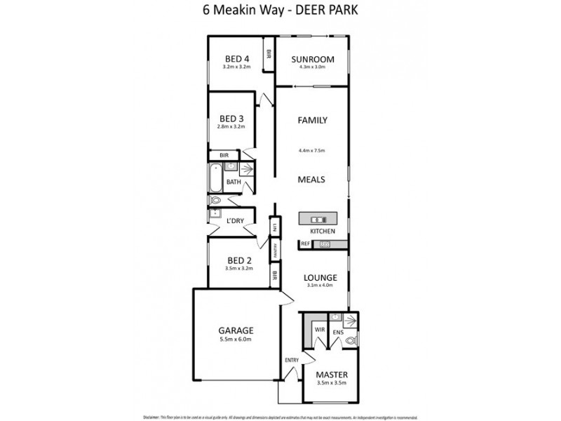 6 Meakin Way, Deer Park VIC 3023 Floorplan