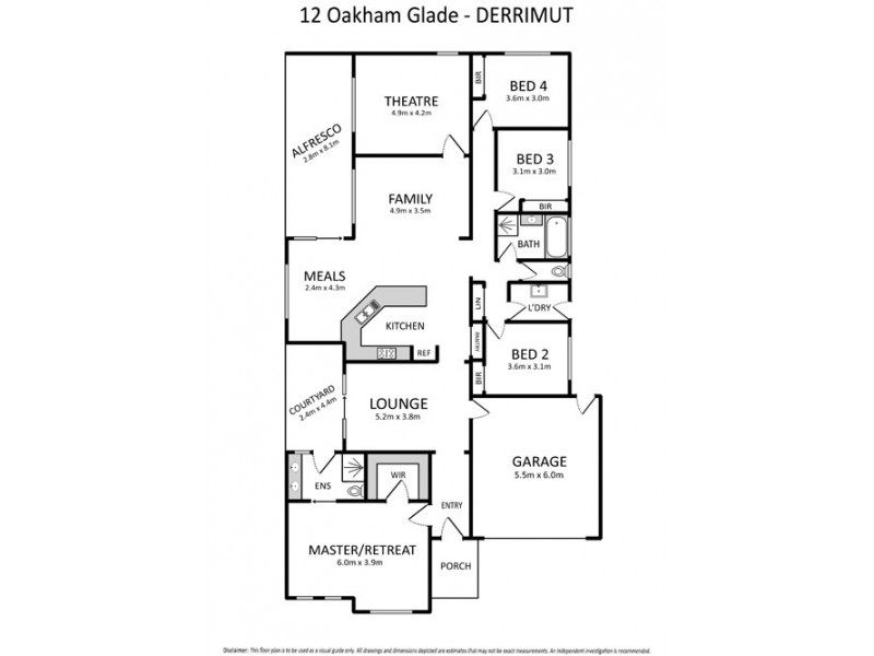12 Oakham Glade, Derrimut VIC 3030 Floorplan