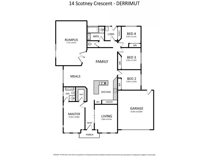 14 Scotney Crescent, Derrimut VIC 3030 Floorplan