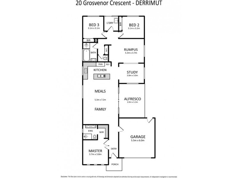 20 Grosvenor Crescent, Derrimut VIC 3030 Floorplan